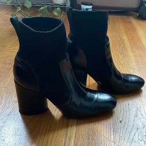 Tory Burch leather mid- calf boots